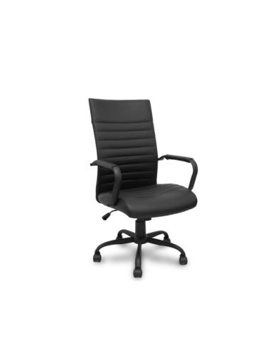SILLON DIRECCION PIQUERAS Y CRESPO OPTI527 / MECANISMO BASCULANTE / SIMILPIEL NEGRA / BASE METALICA NEGRA / 527BSP840MNRN