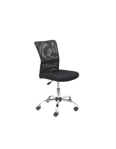 SILLA OPERATIVA PIQUERAS Y CRESPO PARDAL / RESPALDO MALLA NEGRO / ASIENTO TAPIZADO NEGRO / GIRATORIA / REGULABLE EN ALTURA / BAS