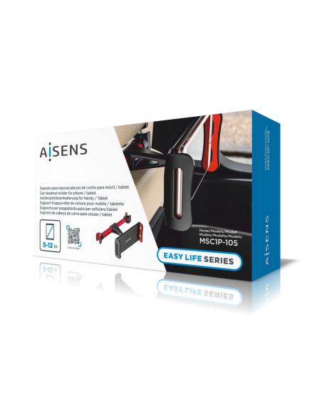 SOPORTE COCHE AJUSTABLE 1 PIVOTE REPOSACABEZAS TELTABL ROJO AISENS MSC1P-105UC