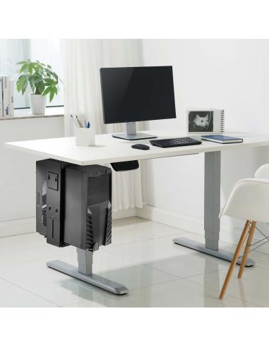 SOPORTE CPU GIRA ANTIRROBO ALT REGU DEBAJO ESCRITORIO O PARED AISENS MPC04-203