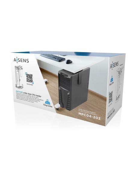 SOPORTE CPU GIRA ANTIRROBO ALT REGU DEBAJO ESCRITORIO O PARED AISENS MPC04-203