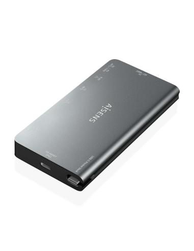 DOCK AISENS 8 EN 1 USB-C A HDMI-RJ45-3USBA-USBC-SD-MICROSD 10CM ASUC-8P015-GR