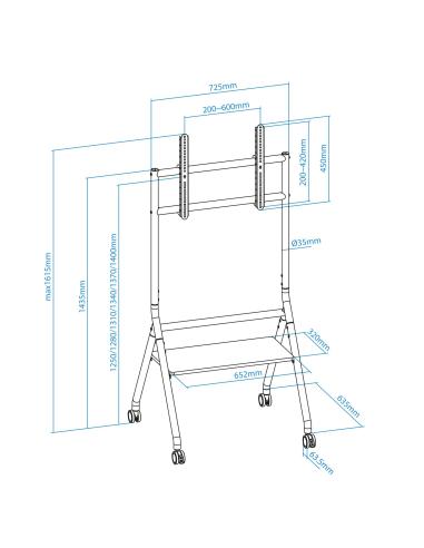 SOPORTE SUELO RUEDAS IDREAMS PANTALLAS 37-86 TOOQ FS20206M-B