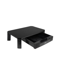 SOPORTE DE MESA MULTIUSOS ELEVADOR CON CAJON NEGRO TOOQ TQMMPD02 2