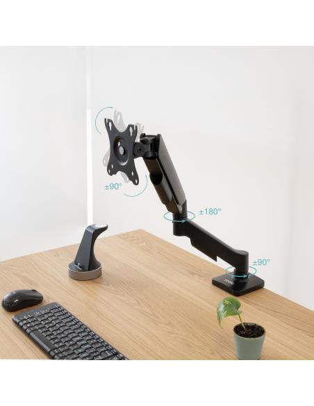 SOPORTE DE MESA MONITORTV GIRA INCLIN 1 BRAZO 17-32 NEGRO TOOQ DB1733TNR-B