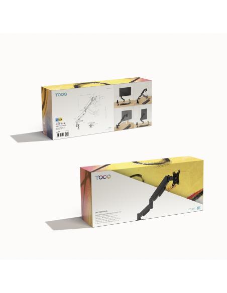 SOPORTE DE MESA MONITORTV GIRA INCLIN 1 BRAZO 17-32 NEGRO TOOQ DB1733TNR-B