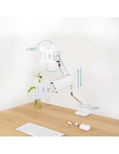 SOPORTE DE MESA MONITORTV GIRA INCLIN 1 BRAZO 13-34 BLANCO TOOQ DB1334TNR-W