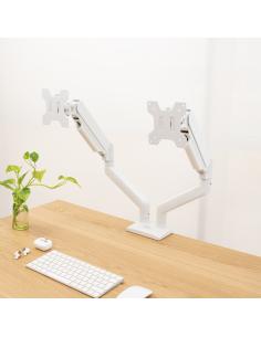 SOPORTE DE MESA MONITORTV GIRA INCLIN 2 BRAZOS 13-34 BLANCO TOOQ DB1434TNR-W 2