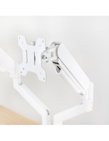 SOPORTE DE MESA MONITORTV GIRA INCLIN 2 BRAZOS 13-34 BLANCO TOOQ DB1434TNR-W