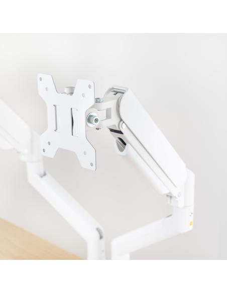 SOPORTE DE MESA MONITORTV GIRA INCLIN 2 BRAZOS 13-34 BLANCO TOOQ DB1434TNR-W