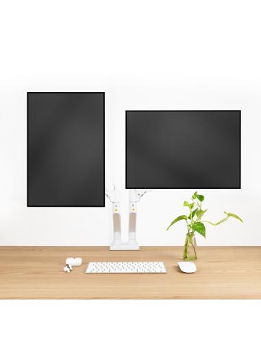 SOPORTE DE MESA MONITORTV GIRA INCLIN 2 BRAZOS 13-34 BLANCO TOOQ DB1434TNR-W