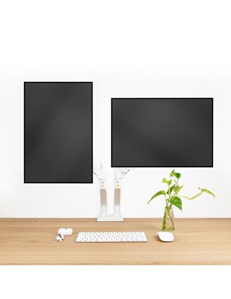 SOPORTE DE MESA MONITORTV GIRA INCLIN 2 BRAZOS 13-34 BLANCO TOOQ DB1434TNR-W