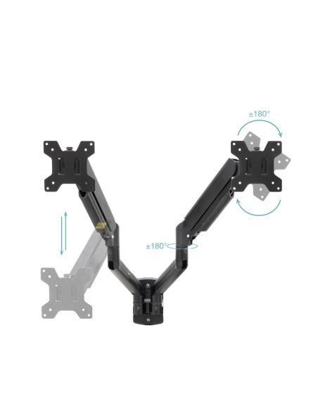 SOPORTE PARED PANTALLAS 13-43 GIRAINCLI NEGRO 2 BRAZOS TOOQ LP1434TNR-B