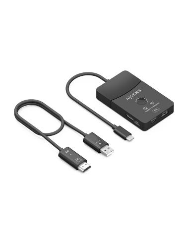 DOCK USBC A HDMI INALAM-HDMI 4K-2USB C-USB A-USBC PD AISENS ASWL-H2KDC30M05-BK