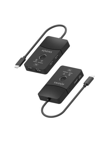 DOCK USBC A HDMI INALAM-HDMI 4K-2USB C-USB A-USBC PD AISENS ASWL-H2KDC30M05-BK