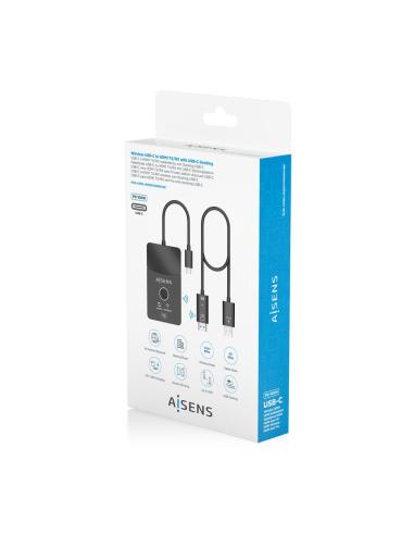 DOCK USBC A HDMI INALAM-HDMI 4K-2USB C-USB A-USBC PD AISENS ASWL-H2KDC30M05-BK