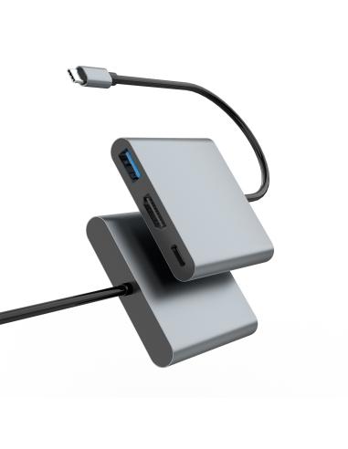 DOCK USB 3 EN 1 C31 ALUMINIO USB-C A HDMI 4KUSB-AUSB-C 3.2 GEN1 PCMAC