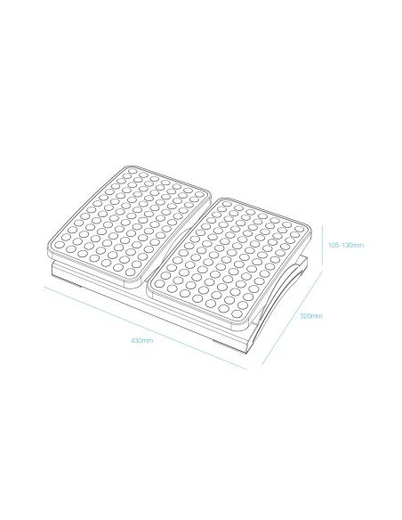 REPOSAPIES AJUSTABLE ALTURA E INCLINACION NEGRO TOOQ TQFR0604-B