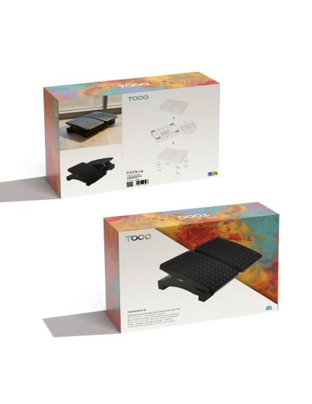 REPOSAPIES AJUSTABLE ALTURA E INCLINACION NEGRO TOOQ TQFR0604-B