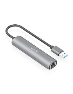 DOCK AISENS USB-A 3.0 A ETHERNET GIGABIT HUB 2USBC 1USBA GRIS 15CM ASUC-4P036-GR 2