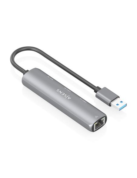 DOCK AISENS USB-A 3.0 A ETHERNET GIGABIT HUB 2USBC 1USBA GRIS 15CM ASUC-4P036-GR