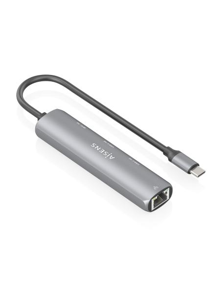 DOCK AISENS USB-C A ETHERNET GIGABIT HUB 2 USB-C 1 USB-A GRIS 15CM ASUC-4P040-GR