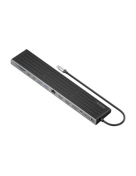 DOCK AISENS USBC 2HDMI DP RJ45 3USBA 2USBC PD SD AUDIO KENSINGTON ASUC-13P042-GR