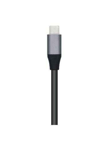 HUB USB 3.1 USB-C USB-CM-4XTIPO AH GRIS 15CM AISENS A109-0508