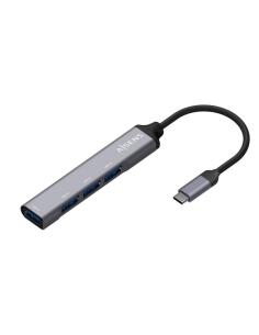 HUB USB 3.1 USB-C USB-CM-4XTIPO AH GRIS 10CM AISENS A109-0541
