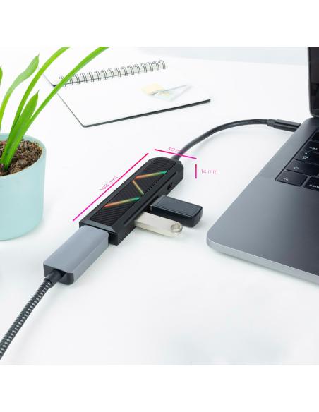 HUB USB-C NANOCABLE 2XUSB-AUSB-C CARGAHDMI 10.16.0401