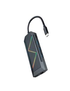 HUB USB-C NANOCABLE 3XUSB-AUSB-C CARGAHDMIRJ45TFSDAUDI 10.16.0901