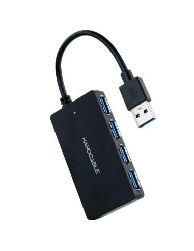 HUB USB 3.0 4XUSB3.0 USB-AM-USB3.0H NEGRO 15 CM NANOCABLE 10.16.4403