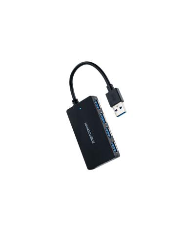 HUB USB 3.0 4XUSB3.0 USB-AM-USB3.0H NEGRO 15 CM NANOCABLE 10.16.4403