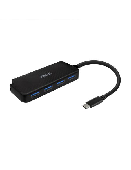 HUB USB 3.1 USB-C USB-CM-4XTIPO AH NEGRO 15CM AISENS A109-0715