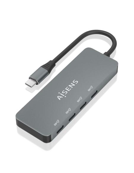 HUB USB 3.2 GEN2 10G USB-CM-4XUSB-CH GRIS 15CM AISENS A109-0695