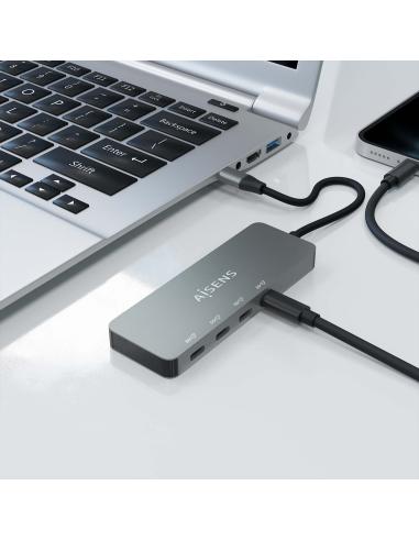 HUB USB 3.2 GEN2 10G USB-CM-4XUSB-CH GRIS 15CM AISENS A109-0695