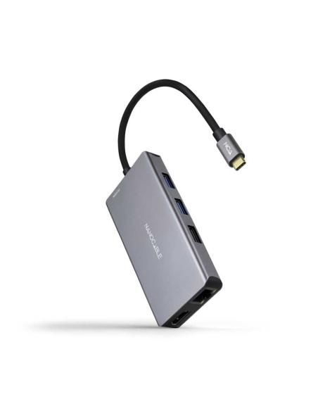 HUB USB-C 3XUSB-A2XHDMIRJ45TFSDUSB-C PD 100W NANOCABLE 10.16.1009
