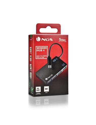 HUB USB NGS 4 PUERTOS USB 3.0 TIPO C WONDERIHUB4