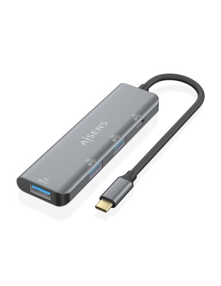 HUB USB 3.2 GEN1 5G USB-C USB-C-M-1XUSB-C-H-3XUSB-A-H GRIS 15CM AISENS A109-0762