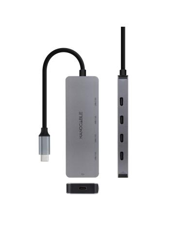 HUB USB-CM A 4XUSB-CH USB-C PD 100W 10 CM NANOCABLE 10.16.4505