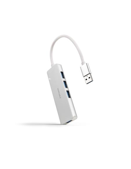 HUB USB 3.0 4XUSB3.0. USB-AM-USB 3.0H ALUM. 18CM NANOCABLE 10.16.4602