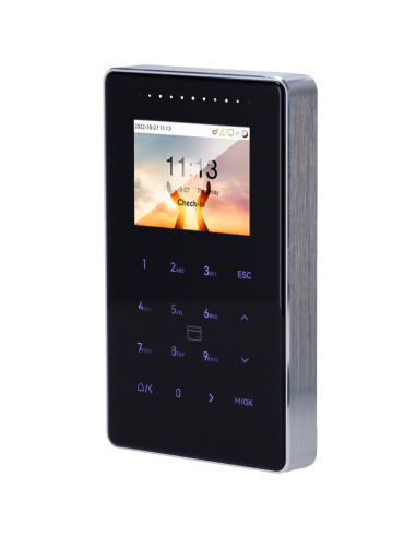 CONTROL PRESENCIAL ZKTECO / IP65 / ANTIVANDALICO IK04 / NECESARIO GO TIME CLOUD Y FUENTE ALIMENTACION 12V 3A / TARJETAS MIFARE Y
