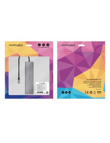 HUB USB-C 2XUSB-A3XUSB-CUSB-C CARGAHDMIAUDIO NANOCABLE 10.16.4608