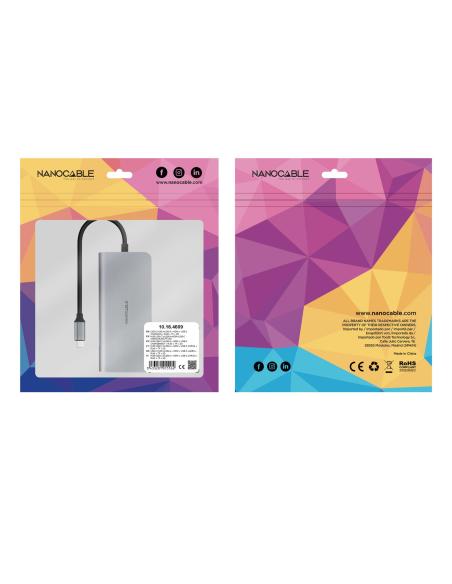 HUB USB-C 3XUSB-AHDMIUSB-C CARGARJ45TFSD NANOCABLE 10.16.4609