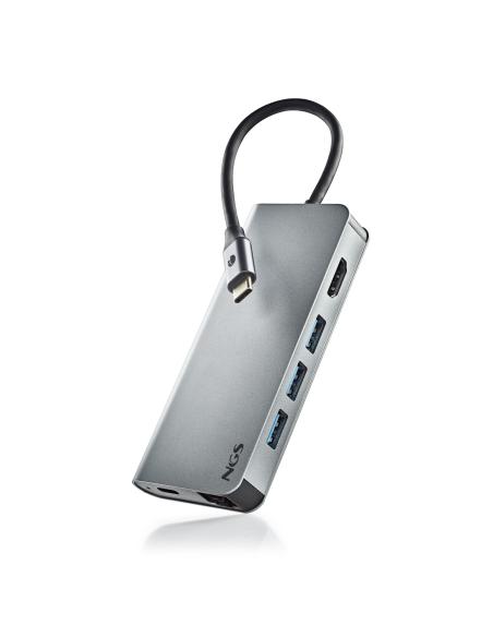 HUB USB NGS 8 PUERTOS USB-C CON ADAPTADOR DE CORRIENTE WONDERDOCK8
