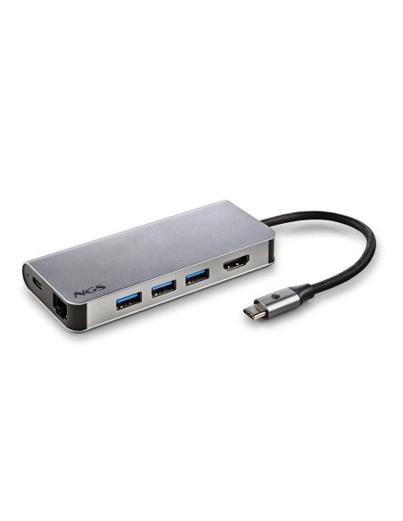 HUB USB NGS 8 PUERTOS USB-C CON ADAPTADOR DE CORRIENTE WONDERDOCK8