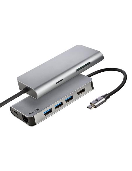 HUB USB NGS 8 PUERTOS USB-C CON ADAPTADOR DE CORRIENTE WONDERDOCK8