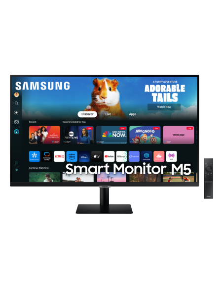 MONITOR SAMSUNG SMART TV STREAMING M5 M50D LS27DM500EUXEN 27" / FHD / 4ms / 60Hz / 2XUSB / 2XHDMI / VESA / WIFI / BLUETOOTH / AL