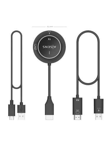 HDMI INALAMBRICO 1080P 30M NEGRO AISENS ASWL-H2K30M002-BK