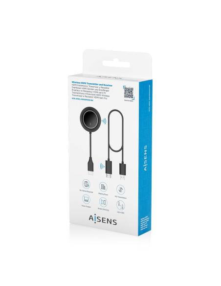 HDMI INALAMBRICO 1080P 30M NEGRO AISENS ASWL-H2K30M002-BK